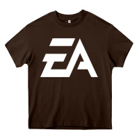 Chocolate Brown #electronicArts EA  white Heavy Core Tee - DesigneFamous