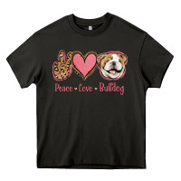 Asphalt Peace Love Bulldog Heavy Core Tee - Jasminsmagicworld