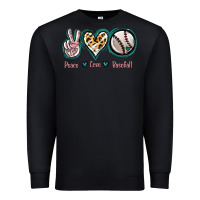 Black Peace Love Baseball Premium Sweatshirt - Jasminsmagicworld