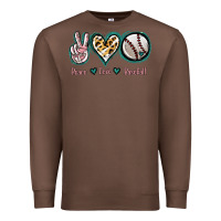 Chestnut Peace Love Baseball Premium Sweatshirt - Jasminsmagicworld