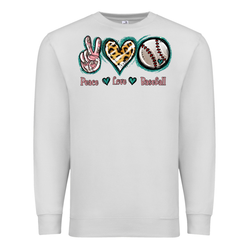 Peace Love Baseball Premium Sweatshirt by Jasminsmagicworld | Teevron