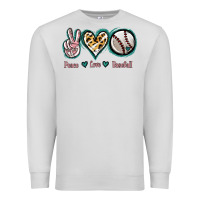 Dove Grey Peace Love Baseball Premium Sweatshirt - Jasminsmagicworld