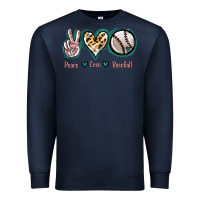 Navy Peace Love Baseball Premium Sweatshirt - Jasminsmagicworld