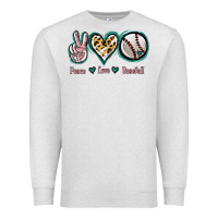Oatmeal Heather Peace Love Baseball Premium Sweatshirt - Jasminsmagicworld