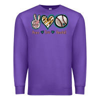 Purple Peace Love Baseball Premium Sweatshirt - Jasminsmagicworld