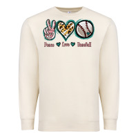 Sandshell Peace Love Baseball Premium Sweatshirt - Jasminsmagicworld