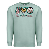 Seafoam Peace Love Baseball Premium Sweatshirt - Jasminsmagicworld