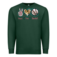Sports Green Peace Love Baseball Premium Sweatshirt - Jasminsmagicworld