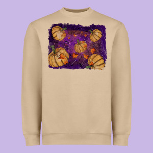 Halloween Leaves Tool Leather Backround Heavyweight Sweatshirt Designed By Ranaportraitstore