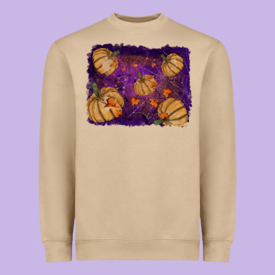 Halloween Leaves Tool Leather Backround Heavyweight Sweatshirt Designed By Ranaportraitstore