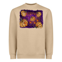 Mushroom halloween leaves tool leather backround Heavyweight Sweatshirt - RanaPortraitStore