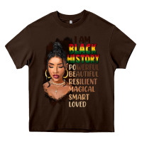 Chocolate Brown I am black history black girl Heavy Core Tee - FaDigitalArtStudio