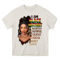 Cream I am black history black girl Heavy Core Tee - FaDigitalArtStudio