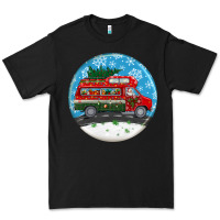 Black santa claus with retro van  christmas ornament Premium Tee - BundleAndBundleShop