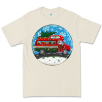 Bone santa claus with retro van  christmas ornament Premium Tee - BundleAndBundleShop