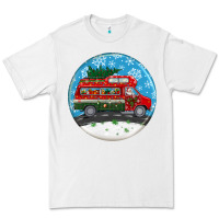 White santa claus with retro van  christmas ornament Premium Tee - BundleAndBundleShop