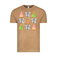 Vintage Camel Christmas Trees And Bow Vintage Tee - CowhideDigitalArt
