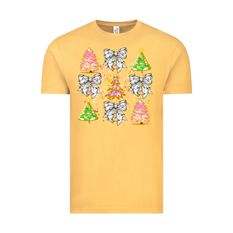 Christmas Trees And Bow Vintage Tee by CowhideDigitalArt | Teevron