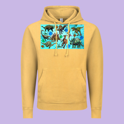 Dinosaurs Sippy Cup Vintage Hoodie Designed By Artiststas