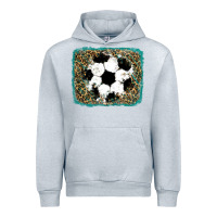 Heather Grey glitter football leopard Urban Hoodie - RanaPortraitStore