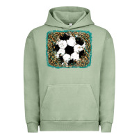 Pigment Oil Green glitter football leopard Urban Hoodie - RanaPortraitStore