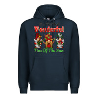 Navy it's the most wonderful time of the year Premium Hoodie - BarkalooDesign