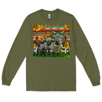 Army Green Western Cute Hampshire Sheep Family Long Sleeve Tee - LillyAllenDesigns