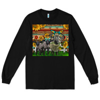 Black Western Cute Hampshire Sheep Family Long Sleeve Tee - LillyAllenDesigns