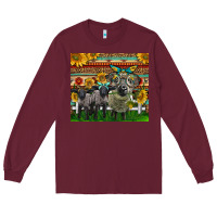 Burgundy Western Cute Hampshire Sheep Family Long Sleeve Tee - LillyAllenDesigns