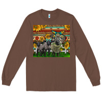 Chestnut Western Cute Hampshire Sheep Family Long Sleeve Tee - LillyAllenDesigns