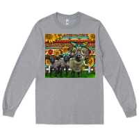 Heather Grey Western Cute Hampshire Sheep Family Long Sleeve Tee - LillyAllenDesigns