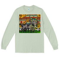 Matcha Western Cute Hampshire Sheep Family Long Sleeve Tee - LillyAllenDesigns