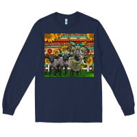 Navy Western Cute Hampshire Sheep Family Long Sleeve Tee - LillyAllenDesigns