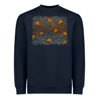 Navy tooled leather fall background Heavyweight Sweatshirt - RanaPortraitStore