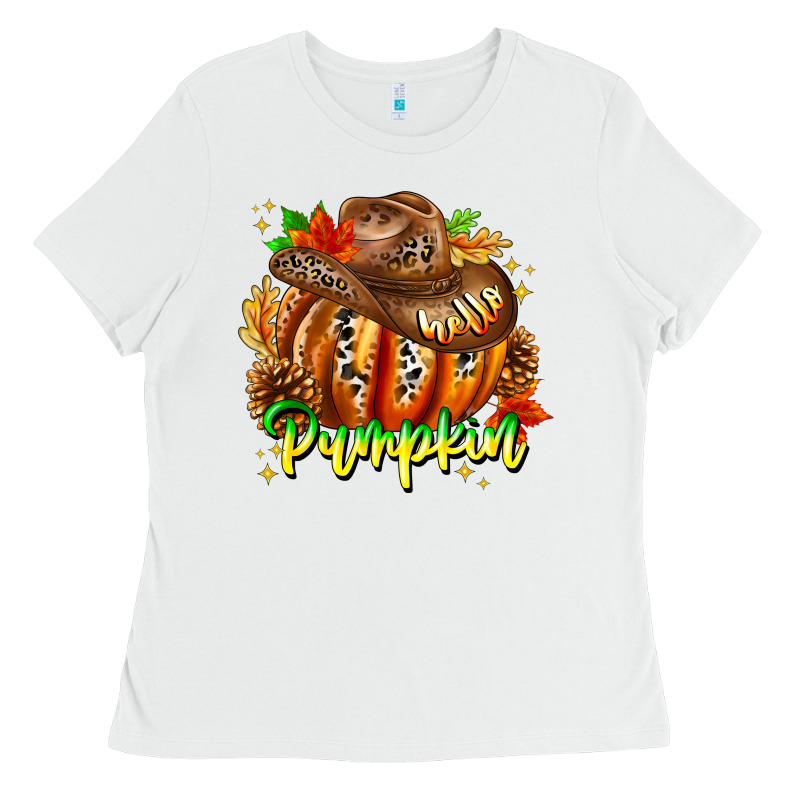 Hello Pumpkin Ladies Tee by CowhideDigitalArt | Teevron