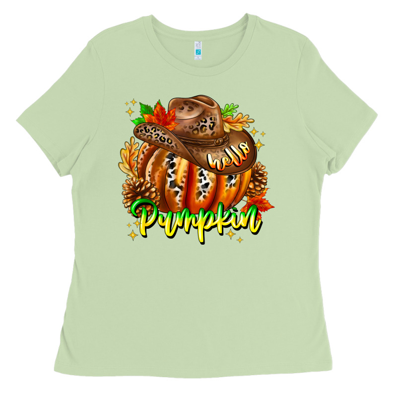 Hello Pumpkin Ladies Tee by CowhideDigitalArt | Teevron