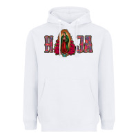 White Hija Lady Of Guadalupe Heavyweight Hoodie - Jasminsmagicworld