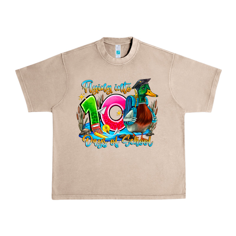 Name Flying Into 100 Days Of School Urban Heavy Tee by CowhideDigitalArt | Teevron