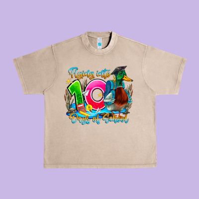 Name Flying Into 100 Days Of School Urban Heavy Tee Designed By Cowhidedigitalart