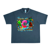 Midnight Navy name flying into 100 days of school Urban Heavy Tee - CowhideDigitalArt
