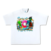 White name flying into 100 days of school Urban Heavy Tee - CowhideDigitalArt