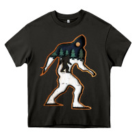 Asphalt bigfoot wood layered christmas Heavy Core Tee - DesigneFamous