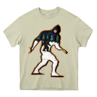 Bigfoot Wood Layered Christmas Heavy Core Tee | Teevron