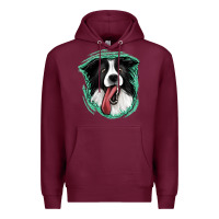 Burgundy border collie Premium Hoodie - Jasminsmagicworld