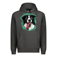 Charcoal Heather border collie Premium Hoodie - Jasminsmagicworld