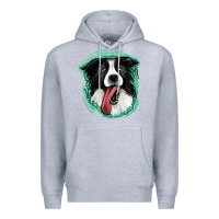 Heather Grey border collie Premium Hoodie - Jasminsmagicworld