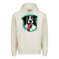 Oatmeal Heather border collie Premium Hoodie - Jasminsmagicworld