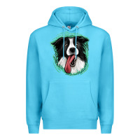 Ocean Blue border collie Premium Hoodie - Jasminsmagicworld