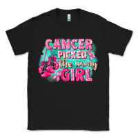 Black Cancer picked the wrong girl Breast Cancer Classic Tee - FaDigitalArtStudio