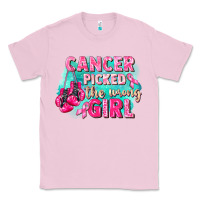 Bubblegum Pink Cancer picked the wrong girl Breast Cancer Classic Tee - FaDigitalArtStudio
